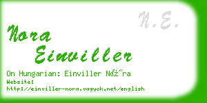 nora einviller business card